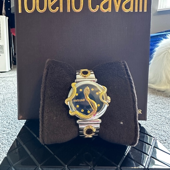 Roberto Cavalli by Franck Muller Gold and silver snake Watch. - Picture 2 of 6